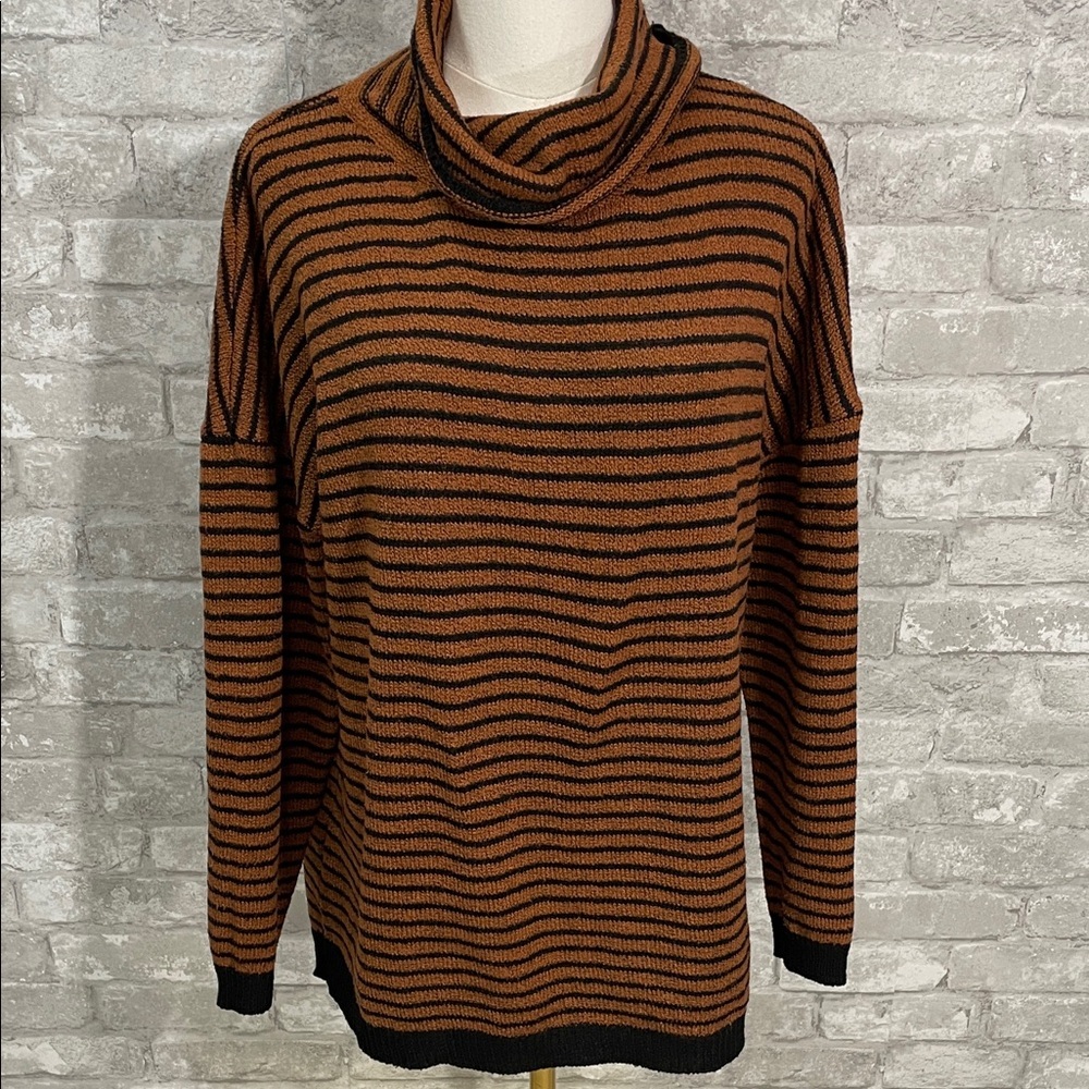 Amazon Striped Cowl Neck Sweater